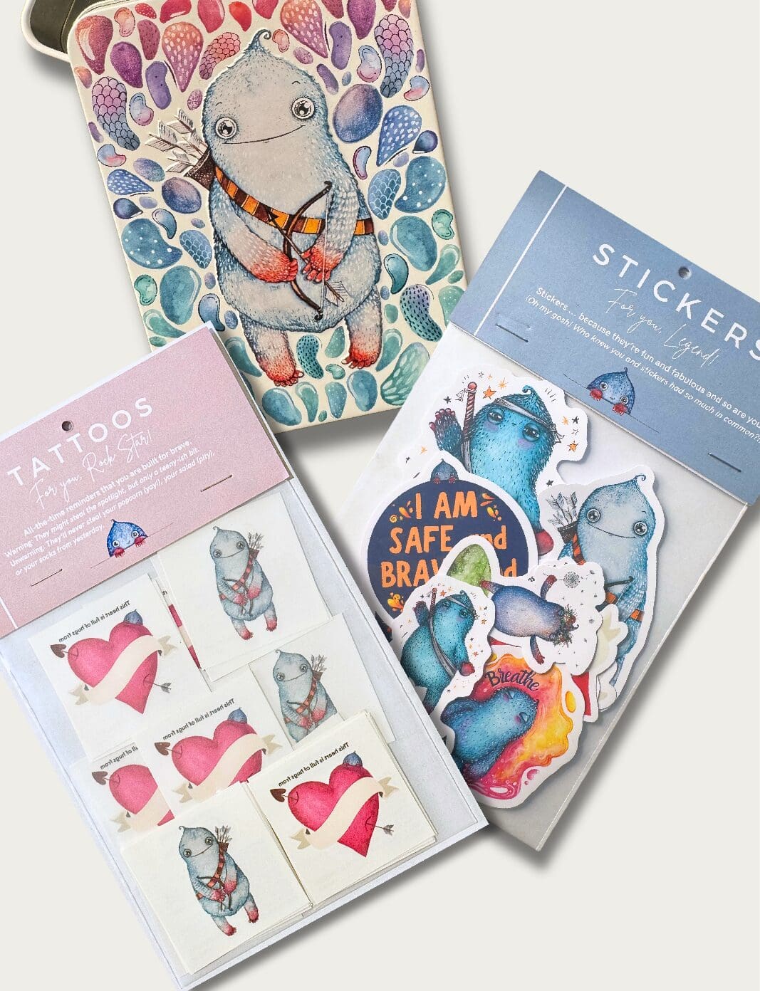 BUNDLES: Stickers / Tattoos / Stickers + Tattoos ... AND A Fabulous Tin to Keep Them In (Save 20%)