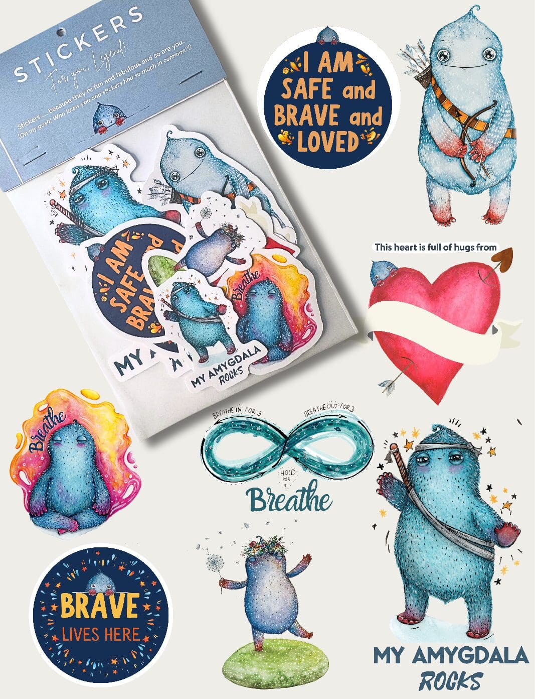 Stickers - Pack of 12 Individual Stunners