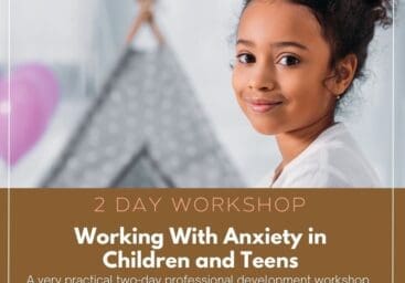 poster for workshop to work with children and teens anxiety