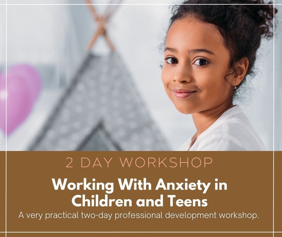 poster for workshop to work with children and teens anxiety
