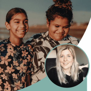 two kids smiling and karen young in how parents and carers can strengthen children and teens against anxiety